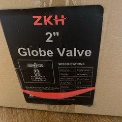 ZKH 2″ Globe Valve CF8M 200 2″ / 316 Stainless Steel. Set Of 2, New In Box