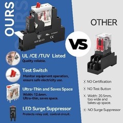 UL Listed Electromagnetic Relay 110V 120V AC 8Amp DPDT 2Pole 2NO 2NC Socket