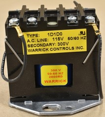 Warrick Controls 1D1D0, Control Relay, 1NC 1NO, 115 V, 50/60 HZ, Secondary 300 V