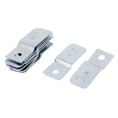 10X 5mm Metal Hole Diameter Silver Tone Automotive Relay Bracket Replacement