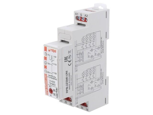 RPB-2ZSMI-UNI relay: installation bistable DPST-NO 16A USwitching: max 300VAC…