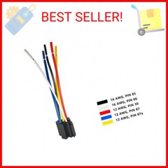 irhapsody 80/60Amp 12v 5-pin Relay Kit, spdt 12-Volt Bosch Style Automotive Rela