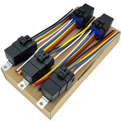 24VDC Relay, 30/40Amp Waterproof Relay Kit, 5-pin SPDT Automotive Relay