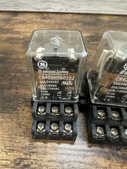 Lot of 3 Industrial Relays GE CR420HPA022J Square D Series D w Bases
