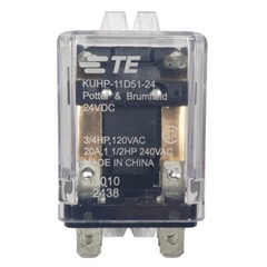Potter & Brumfield KUHP-11D51-24 Relay DPDT 24VDC 20A Dust Cover TE Connectivity