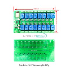 DC 5V 12V 24V ESP8266 WIFI 16 Channel Relay Module ESP-12F Development Board