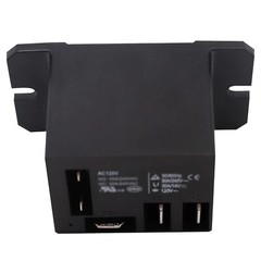 Tnisesm 2PCS Power Relay AC120V Coil 30A SPDT 1NO 1NC 120 VAC with Flange Black
