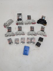 Large Mixed Industrial Relay Lot Schneider Electric Square D Plug-In Control…