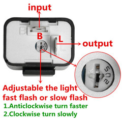 12V Speed Adjustable 2 Pin Direct Replacement Compatible LED Electronic Flasher