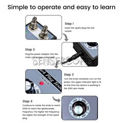 Car Spark Plug Tester Dual Hole Diagnostic Ignition Analyzer Tester AC100-240V-