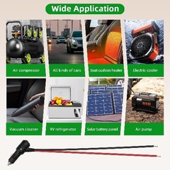 12V 24V Car Cigarette Lighter Plug Adapter with On/Off Switch, 16A Color: 0.3M