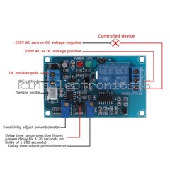 12V Light detect sensor photoresistor relay module with timmer light control
