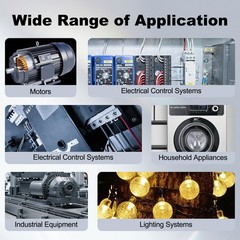Multifunctional Over/Under Voltage Protector, 120VAC 63A, Current & Voltage A…