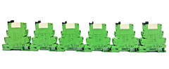 Lot of 6 Phoenix Contact PLC-BSC-24DC/21-21 2967015 Socket w/ 2961192 Relay