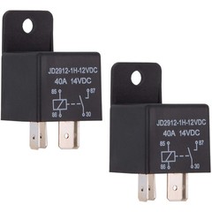 Pack of 2 Heavy-Duty 12V 40A SPST Car Relays for Reliable Performance