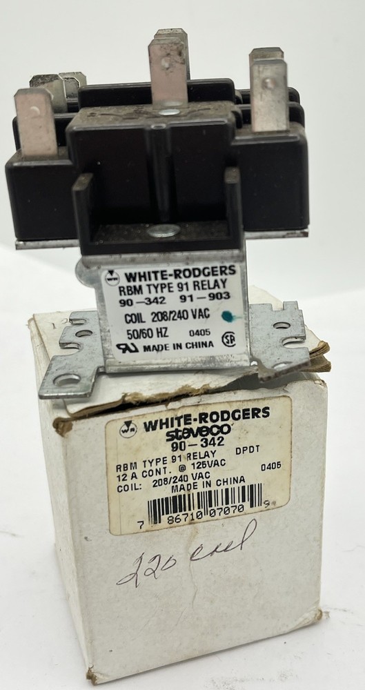 White Rodgers 90-342 91-903 RBM Type 91 Relay DPDT 208/240VAC HVAC