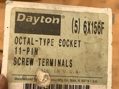 Dayton Octal-Type Socket 11P Screw Terminals 10A 300VAC P/N 6X156F (Lot of 3)