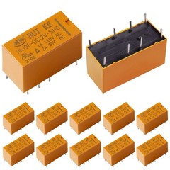 ABXLNIU 12Pcs DPDT Relay 12V Coil 8 Pin 2NO 2NC Mini PCB Power Relays HK19F 12V