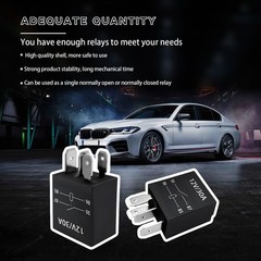4-Pack 4 Pin 12V 30A Heavy Duty Stable Relay Replacement for Motor Automotive, M