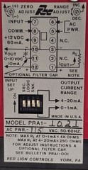 Red Lion PRA1-1021 Pulse Rate To Analog Converter Range 0.3 To 1KHz w/Socket