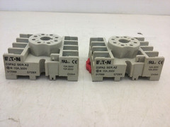 EATON D3PA2 RELAY SOCKET 10/15A 300/600V AC DIN RAIL MOUNT SERIES A2 (LOT OF 2)