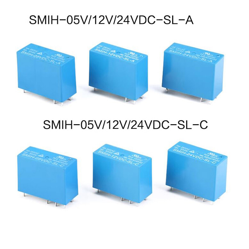 16A SMIH-05V 12V 24VDC-SL-A -SL-C 14FH Power Relays PCB SPDT 6/8 Pins General