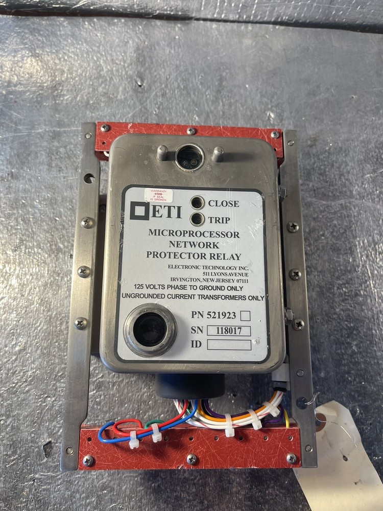 ETI SYSTEMS 521923 MICROPORCESSOR NETWORK PROTECTOR RELAY