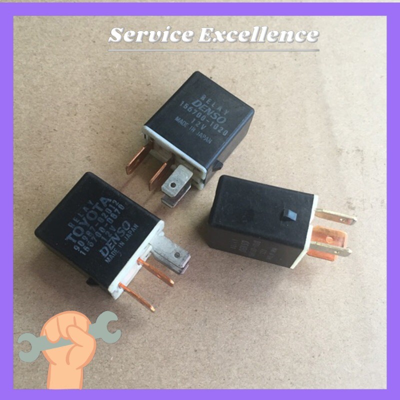 DENSO-156700-1020 156700-0870 1X 90987-02012 12VDC 4Pin Power Relay