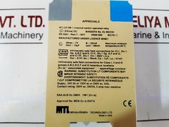 Measurement Technology MTL2210B 1-Channel Switch Operated Relay 240V AC