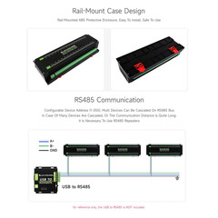 Modbus RTU 32-Ch Relay Module, RS485 Interface, with Multiple Isolation Protecti