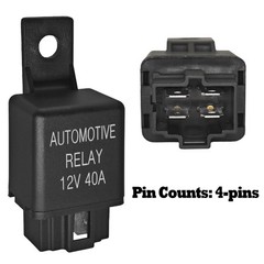 12V 40A Heavy Duty Automotive Relay with Pigtail Connector – Pack of 2