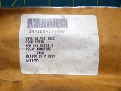 Elec-Trol Inc. Electromagnetic Relay Armature P/N R2753-3 NSN: 5945-00-451-1822