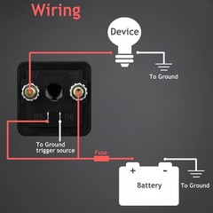 2 Pack 12V DC Heavy Duty Starter Relay Switch with 120A Capacity for Vehicles