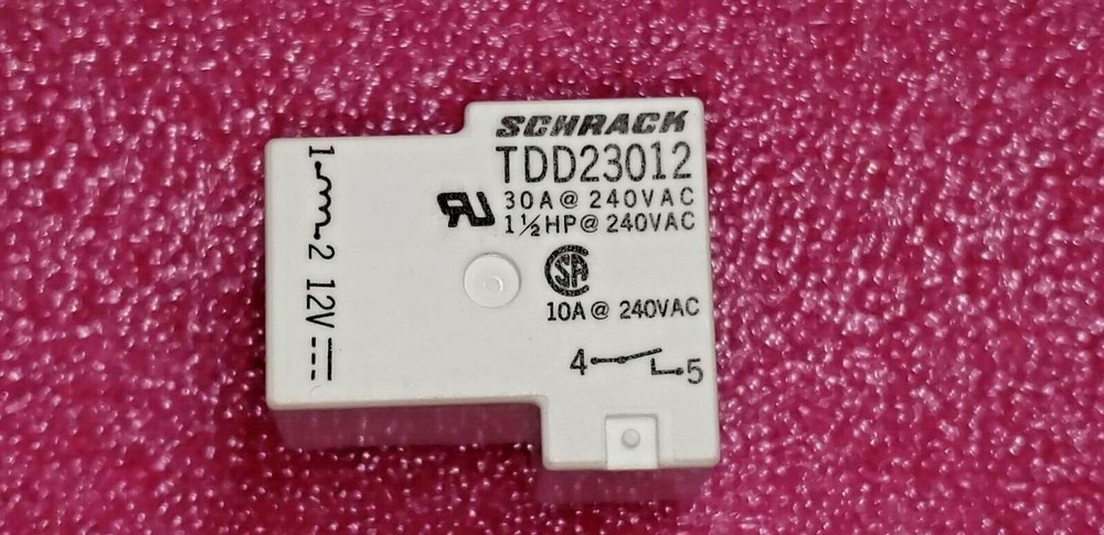 2 Pcs NEW SCHRACK RELAY PN# TDD23012 PC Board Mountable Epoxy SPST-NO 30A 12VDC