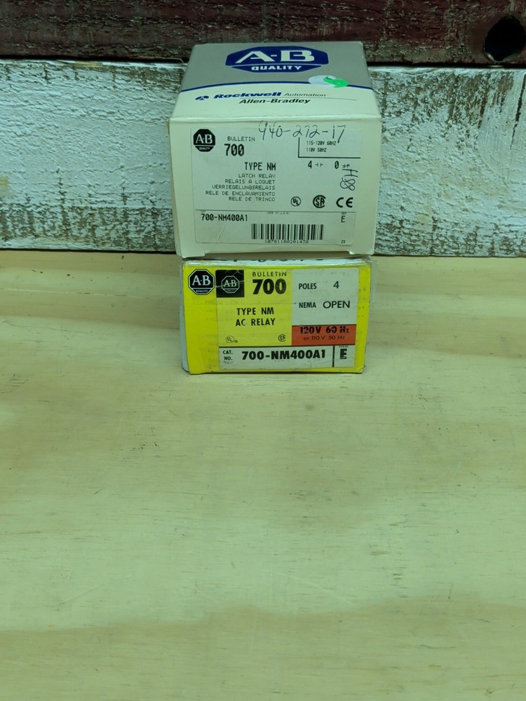 Allen Bradley 700-NM400A1 Latch Relay Type NM 115-120V New In Box AB
