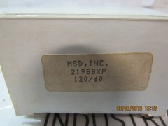 MSD INC RELAY 219BBXP 120V NEW