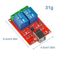 5V USB Relay 2 Channel Programmable Computer Control For Smart Home