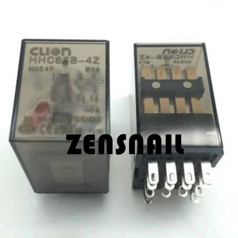 2PCS HHC68B-4Z AC220V MY4NJ HH54P 4PDT POWER RELAY JQX-18F 220VAC 3A 14PINS NEW
