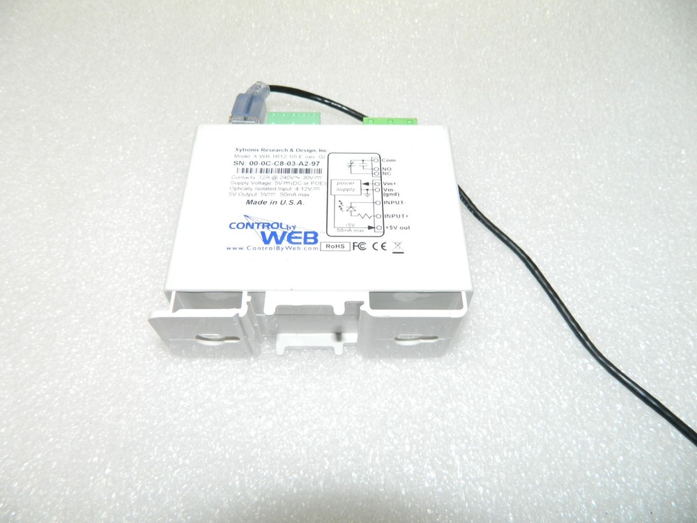 Control by Web X-WR-1R12-1I5-E Web-Controlled Relay SINGLE RELAY & INPUT MODULE