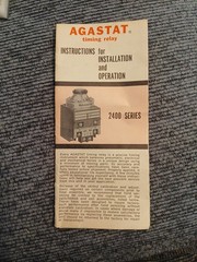 Agastat Timing Relay Model 2422AN & Original Instructions