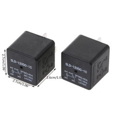 2Pcs SLD-12VDC-1C 1.6W High Power Relay NO 40A NC 30A 5pin Automotive Relay
