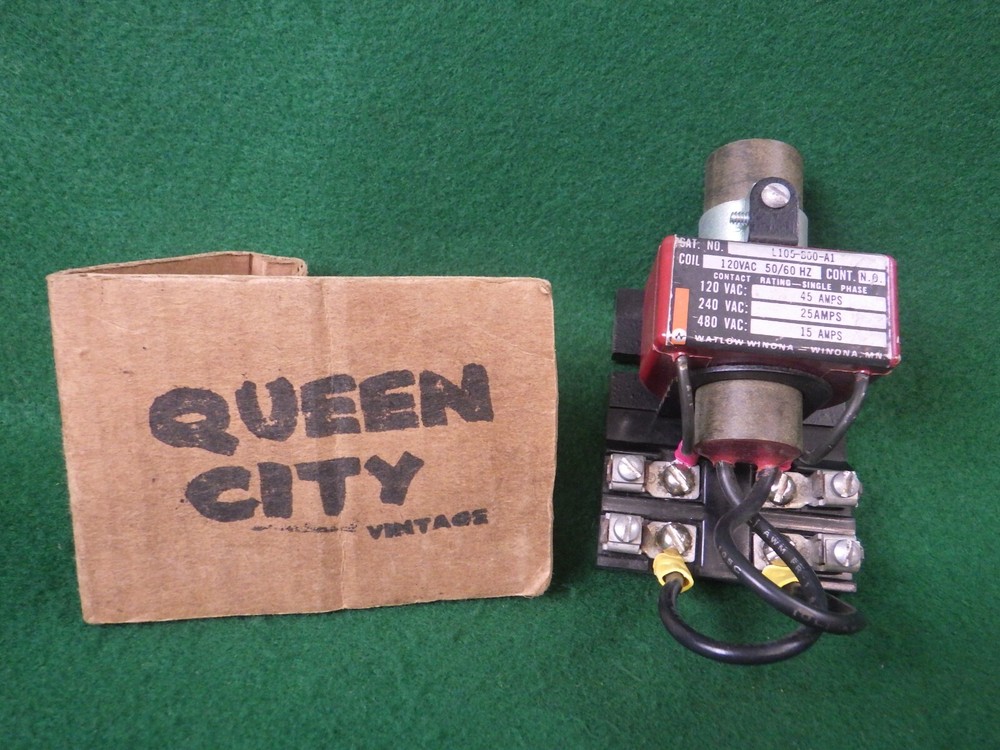 Vintage Watlow L105-B00-A1 120vac 45A Frame Relay Military Surplus?