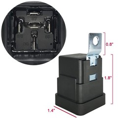 5 Pack 40/30 AMP 12V DC Waterproof Relay Kit with HeavyDuty Pigtail, 5PIN SPD…