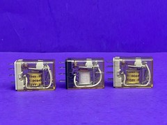 (1) IDEC RH1B-U AC24V 12VAC & (2) RH1B-U DC24V 12VDC Power Relay, SPDT, 10A