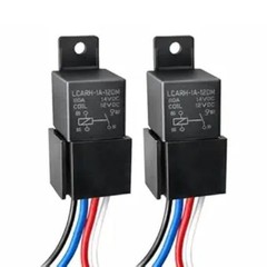 80 Amp Relay 12v, Heavy-Duty 4-Pin SPST 2-Pack (with Socket)