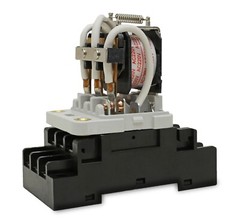 New JQX-38F 240VAC 11 Pin 3PDT Coil Power 40A Relay With Socket – R40A240VAC