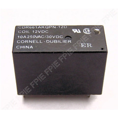 12VDC, 10A SPST-NO Relay by Cornell Dubilier (CDR661AKQPN-12D)