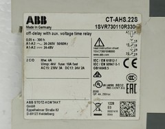 ABB CT-AHS.22S Off-Delay Time Relay 1SVR730110R3300 24-240VAC 24-48VDC 2 C/O