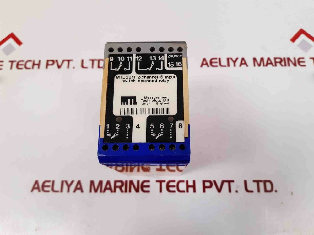Measurement Technology MTL 2211 2-Channel Is-Input Switch Operated Relay 250V AC