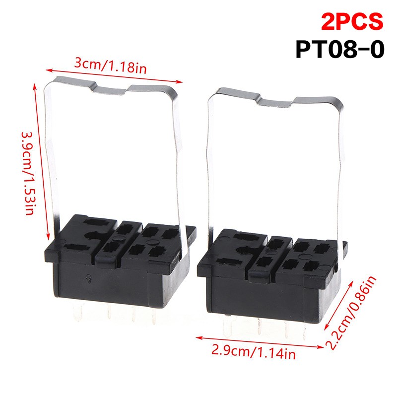PCB Mount Relay Base PT08-0 PT14-02 PY14-02 8/14-Pin Solder Type Relay Holder